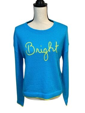 Lilly Pulitzer Charlton Bright Wool Blend Sweater Turquoise Oasis Medium